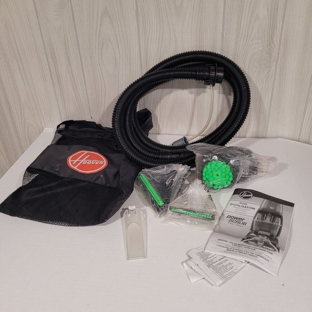 Hoover Power Scrub Carpet Cleaner Accessories Hose & Attachments Bag Vacuum New